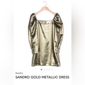 SANDRO GOLD METALLIC DRESS